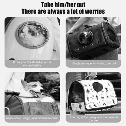 Cozy Bear Pet Carrier – Windproof & Warm for Autumn Adventures!