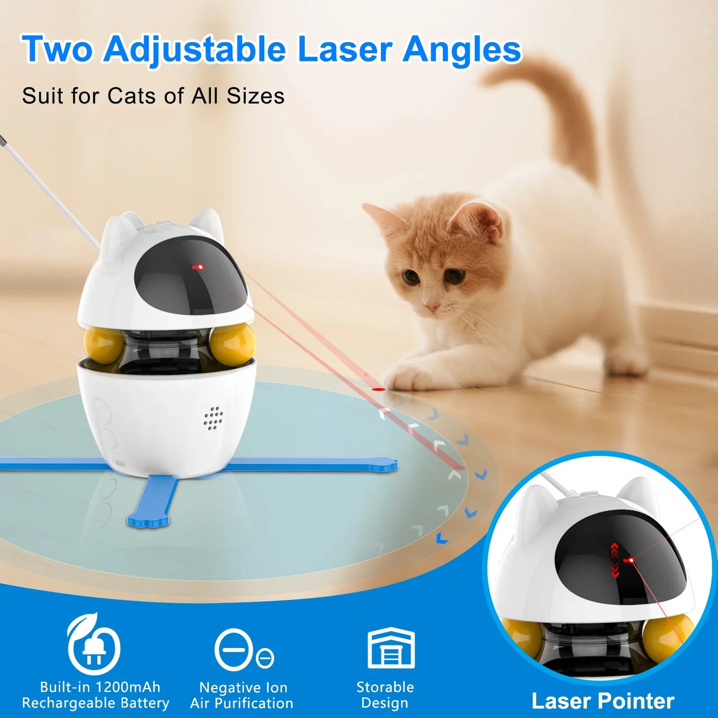 PawGlow 3-in-1 Cat Toy – Chase, Pounce & Play!
